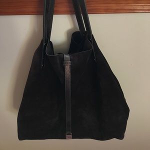 Tiffany Brown and metallic suede reversible tote